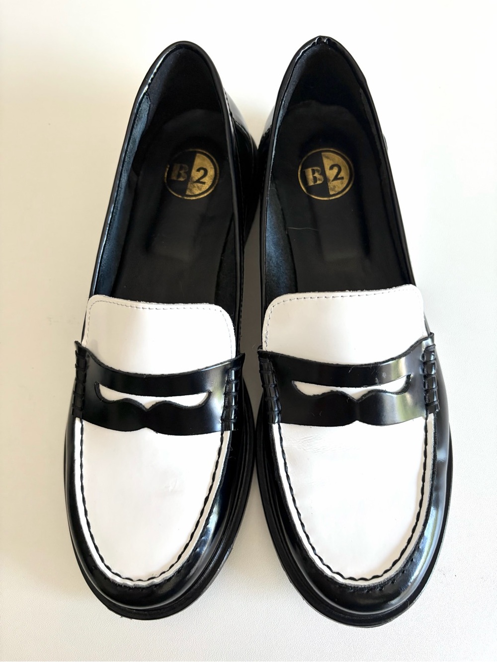 Vintage Browns B2 Leather Penny Loafers Mod Preppy Size 39 - Picture 2 of 8